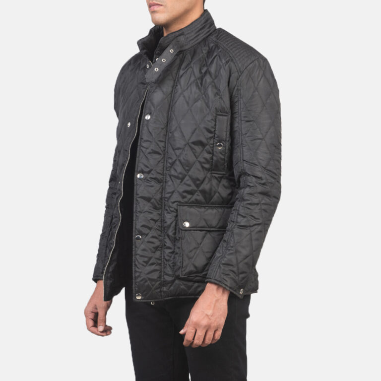 Mens Barry Black Quilted Windbreaker Jacket_3520-3-1618223190390